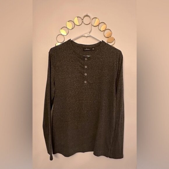 Marc Anthony Other - Marc Anthony Mens Henley Tee Shirt Dark Grey Color Size Small Long Sleeves.